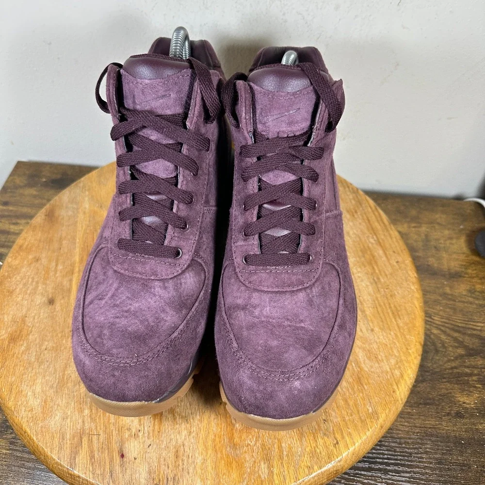 Nike Air Max Goadome Suede ACG Burgundy Suede Gum Sole Boots 865031-602 Mens 8